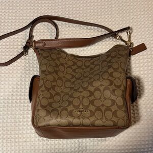 Coach Tan and Brown Crossbody Bag